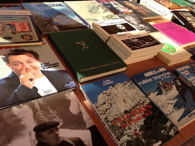 Secondhand books at French market