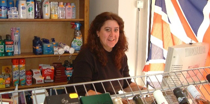 Caroline Brittain in her store in Valbonne