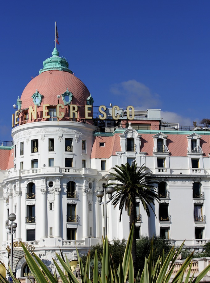 The recently refurbished Negresco Hotel in Nice