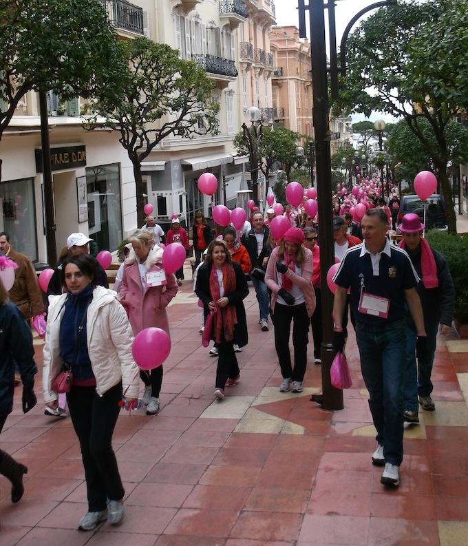 The Pink Ribbon Walk 2013 goes through Monaco