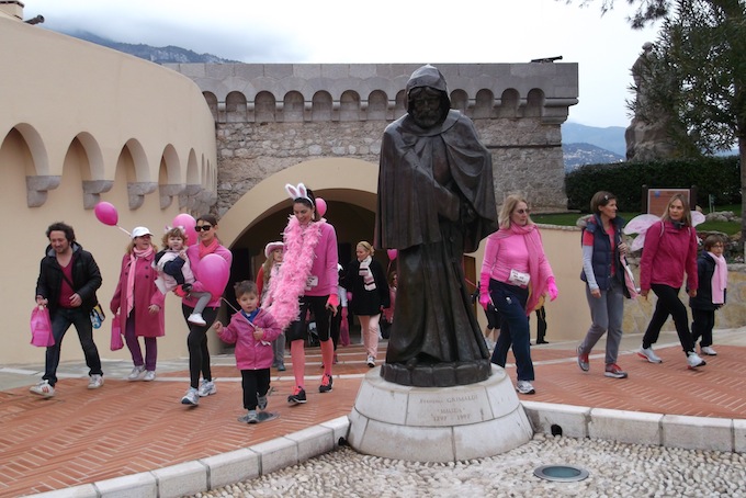 The Pink Ribbon Walk 2013 in Monaco at the Place du Palais