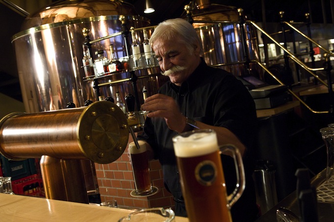 Barman at the Tramdepot Bar in Bern