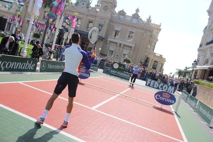 More mini-tennis from the World's top two players in Monaco