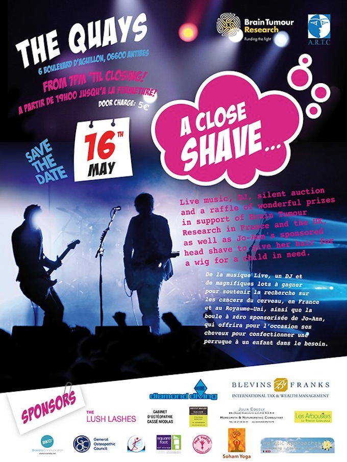 A Close Shave in Antibes - see you there!