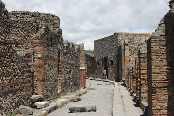 The ruins in Herculaneum in Italy