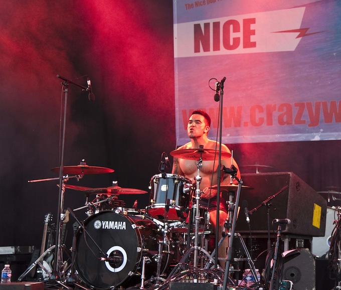 Drummer at the ready at Crazy Week 2013