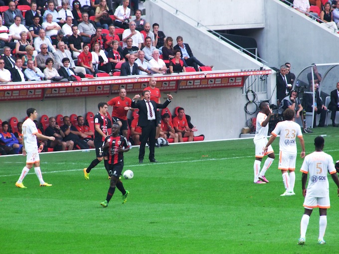 Sideline action from OGC Nice match in Allianz Riviera stade