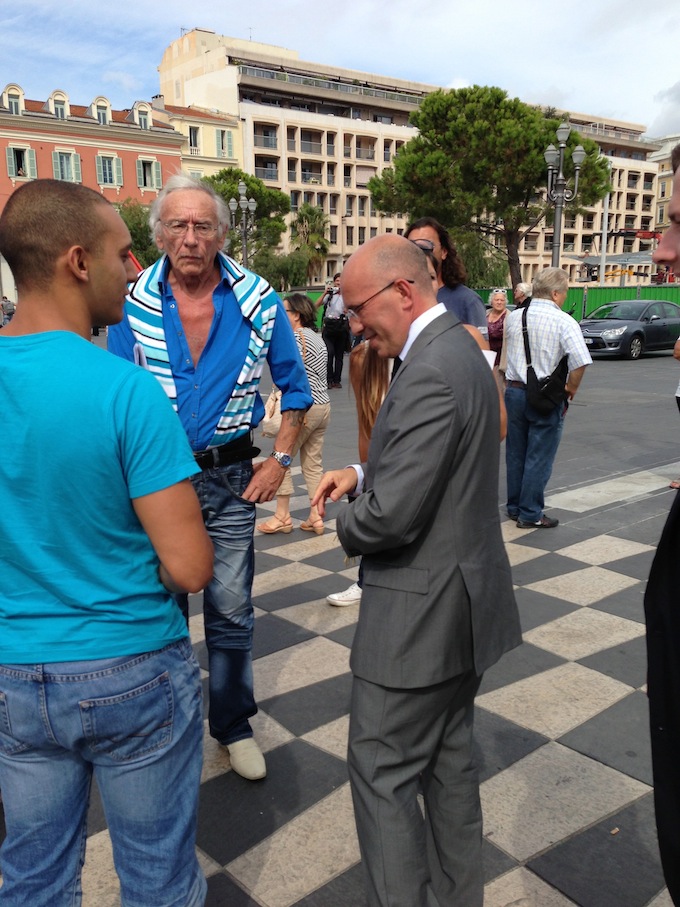 Eric Ciotti at the demonstration in Place Masséna in Nice
