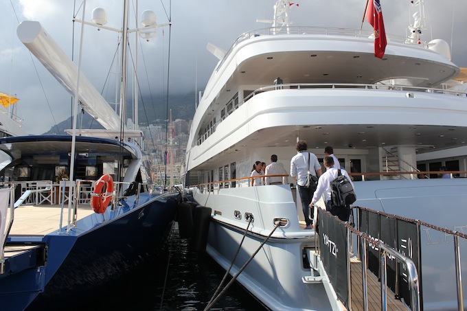 Up close and personal with your neighbours at Monaco Yacht Show 2013!