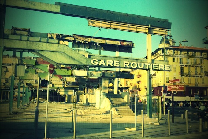 The semi-demolished Gare Routiere in Nice 2011