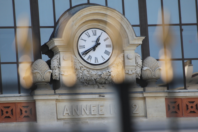 The clock at Gare du Sud in Nice