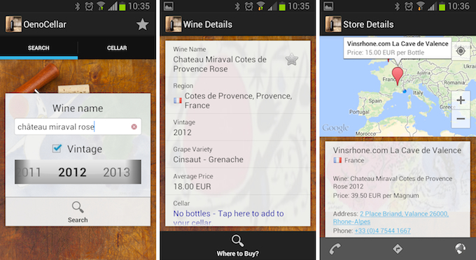 Oenocellar app gives you valuable wine information at your fingertips