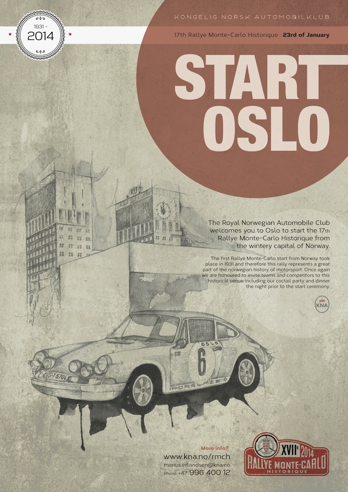 Oslo is one of the departure cities in the Monte-Carlo Historic Rally