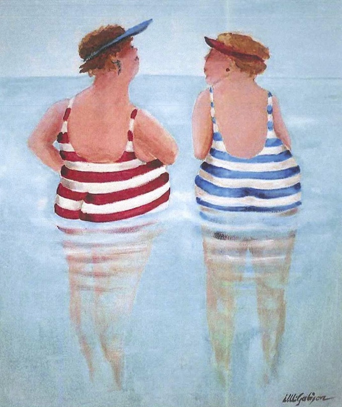 Beach bathers by Ulli Gabison