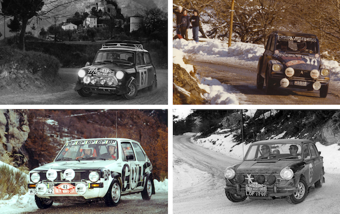 Some of the cars participating in the Monte-Carlo Historic Rally 2014
