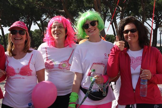 Attendees at the Pink Ribbon Monaco walk 2014