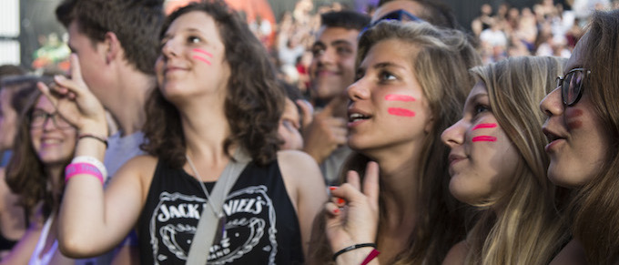 Some young fans at Crazy Week 2014 in Nice