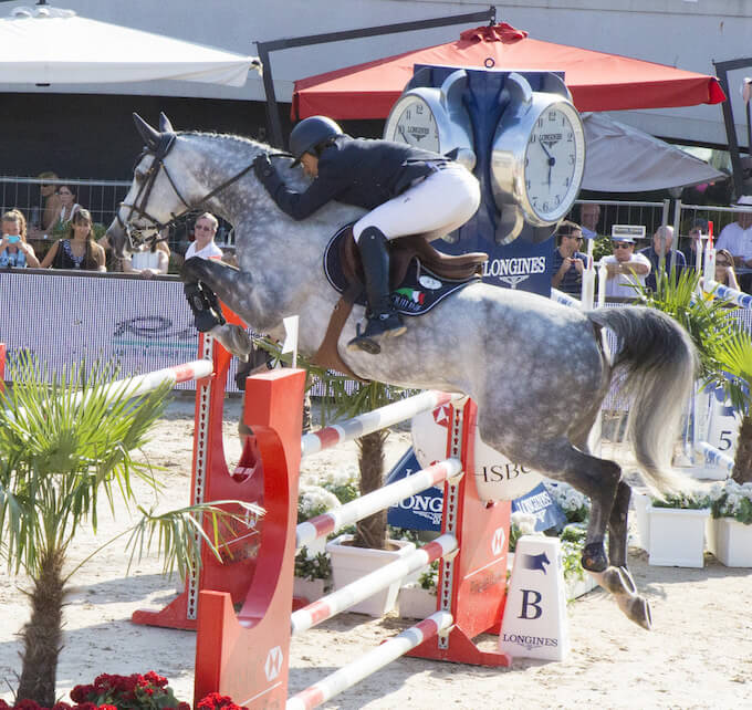 Showjumping action from Monaco