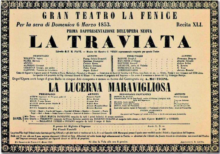 La Traviata in Venice 1853