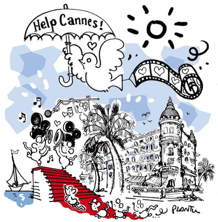 Plantu cartoon Help Cannes up for auction