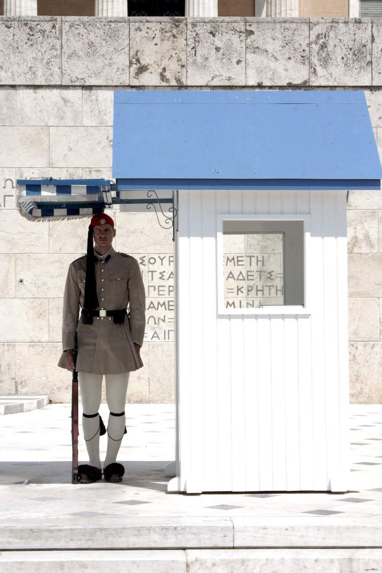Evzone soldier in Athens