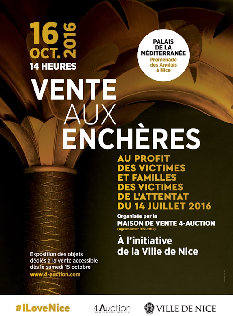 Auction in Nice for 14th July attacks poster