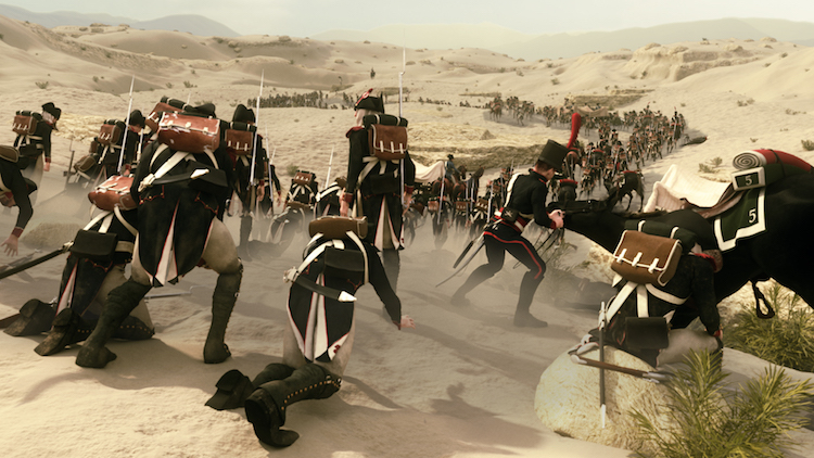 Napoléon marches through Egyptian desert