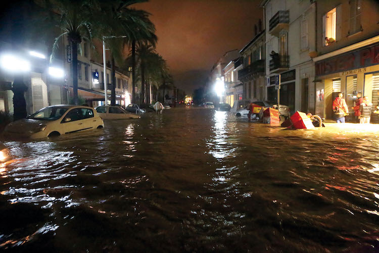 Flooding in Cannes