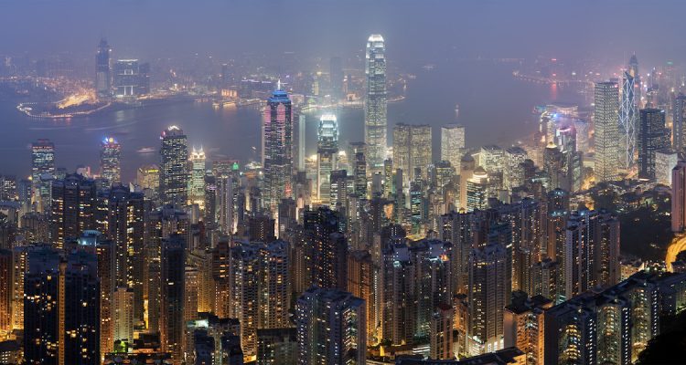 Hong Kong skyline by DAVID ILIFF