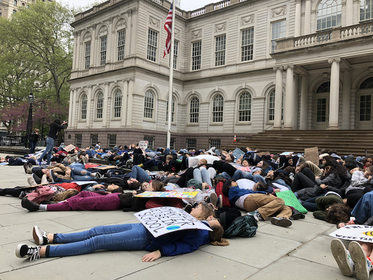 Climate Strike Die In City Hall NYC