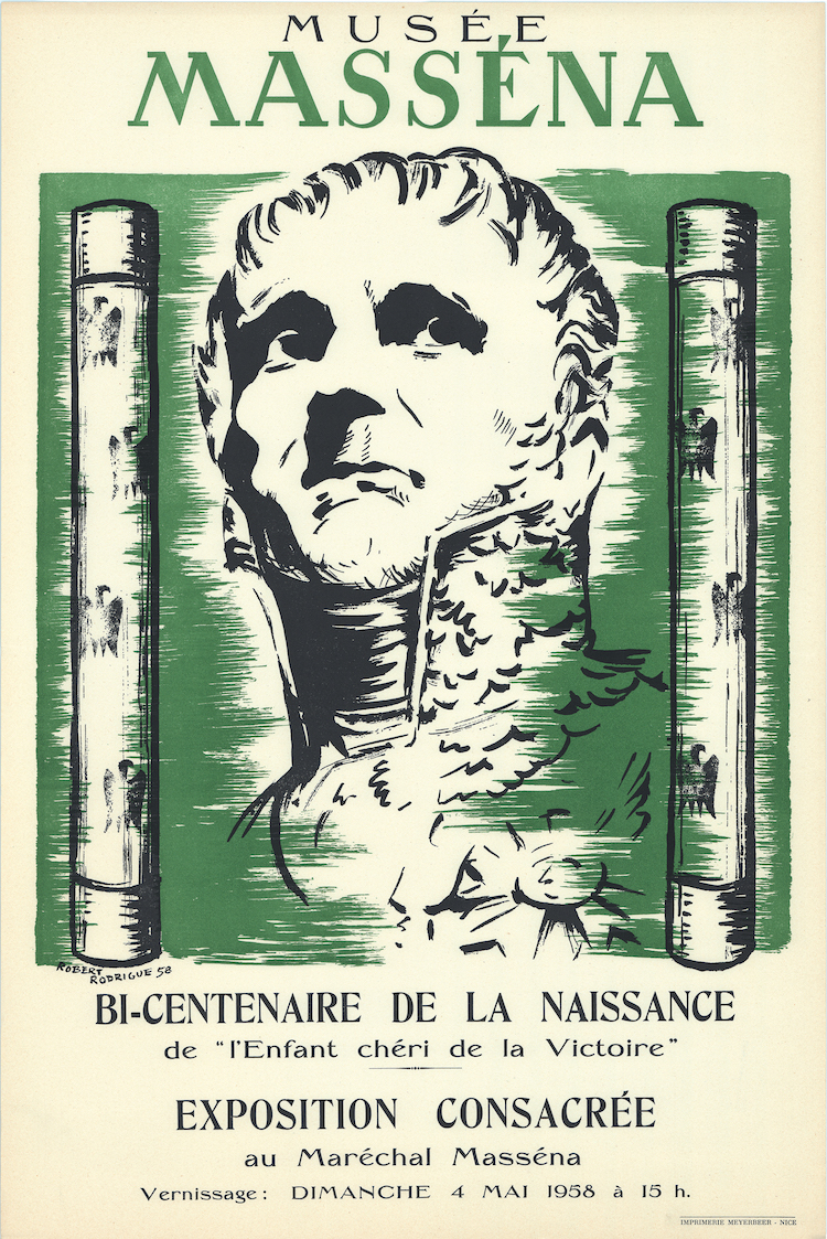 Affiche 1958 exposition Maréchal Masséna