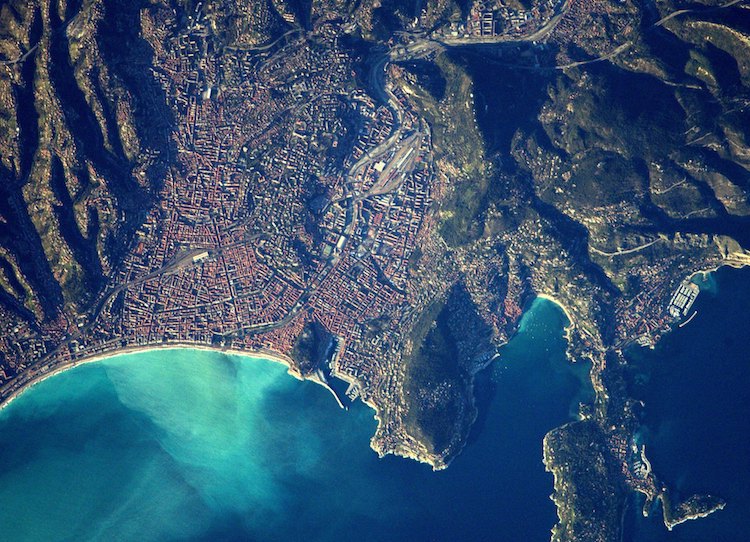 Nice, Baie des Anges, and Cap Ferrat, France – © ESA/NASA by Thomas Pesquet