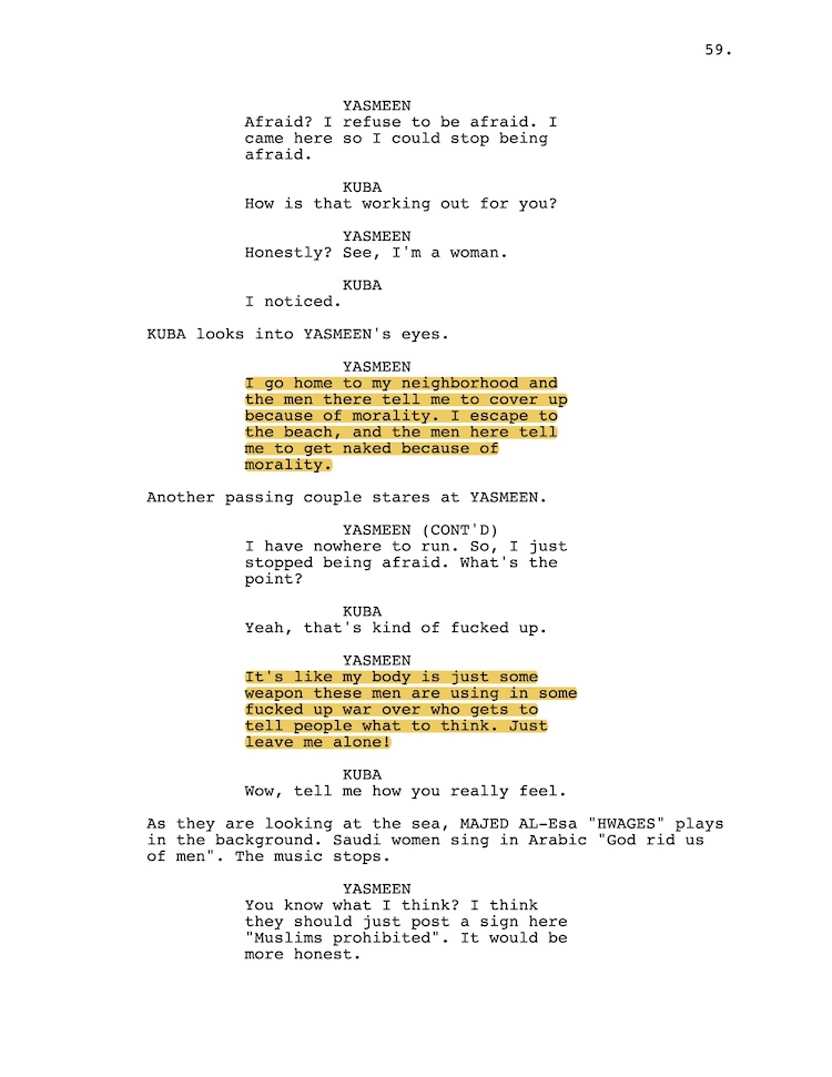 Image of screenplay sample page
