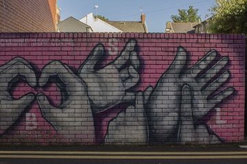 Sign language graffiti Cardiff
