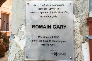 Romain Gary sign Roquebrune Cap Martin