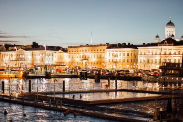 Night swimming Helsinki by Julia Kivelä
