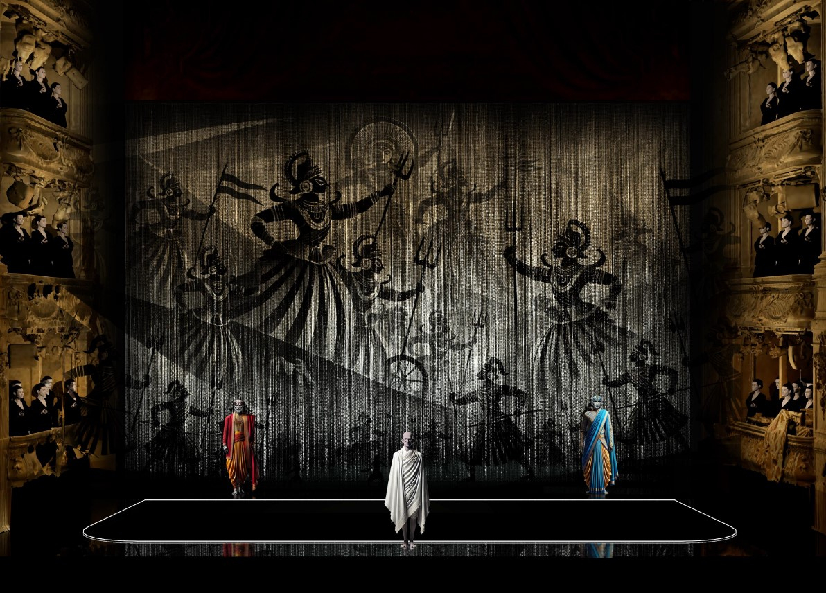 SATYAGRAHA - Opéra Nice Côte d'Azur - Maquette of set design © Etienne Guiol