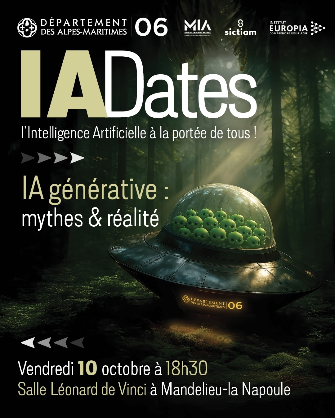 Poster for Artifical Intelligence conference in Mandelieu-La Napoule