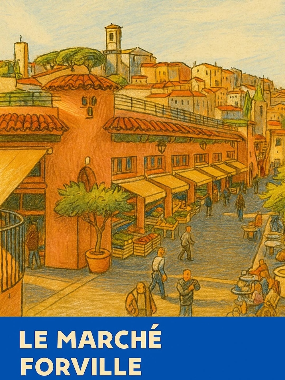 Poster for Marché Forville flea market in Cannes