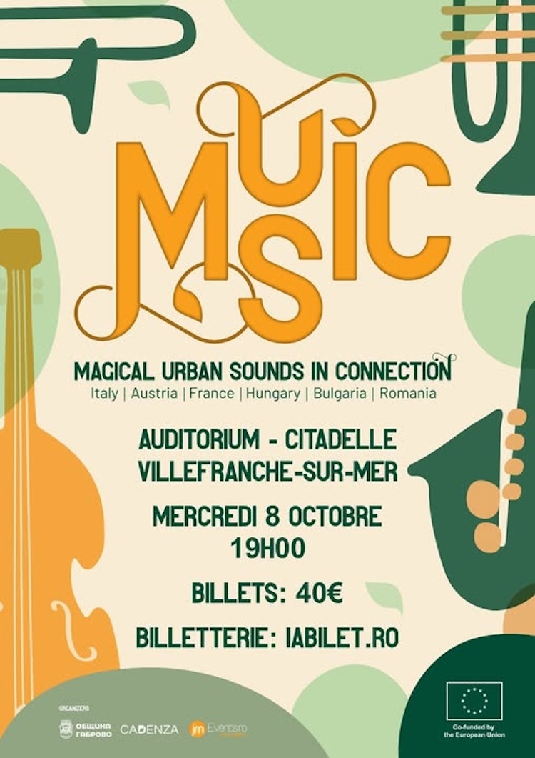 Poster for MUSIC performing in Villefranche-sur-Mer