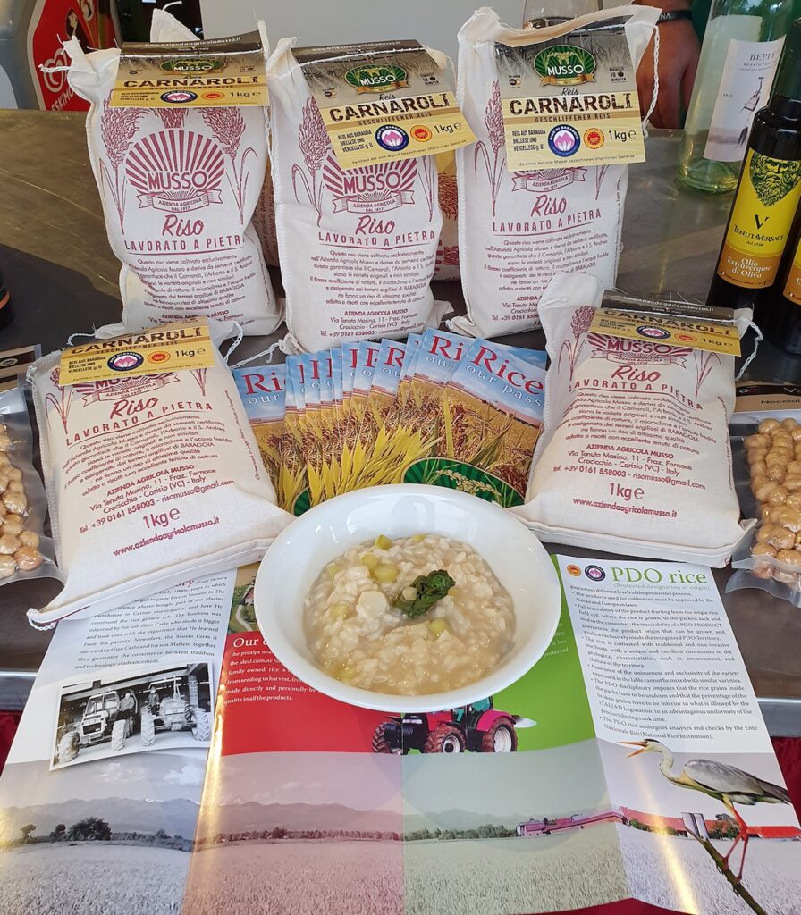 Musso rice products fron Piedmont in Italy