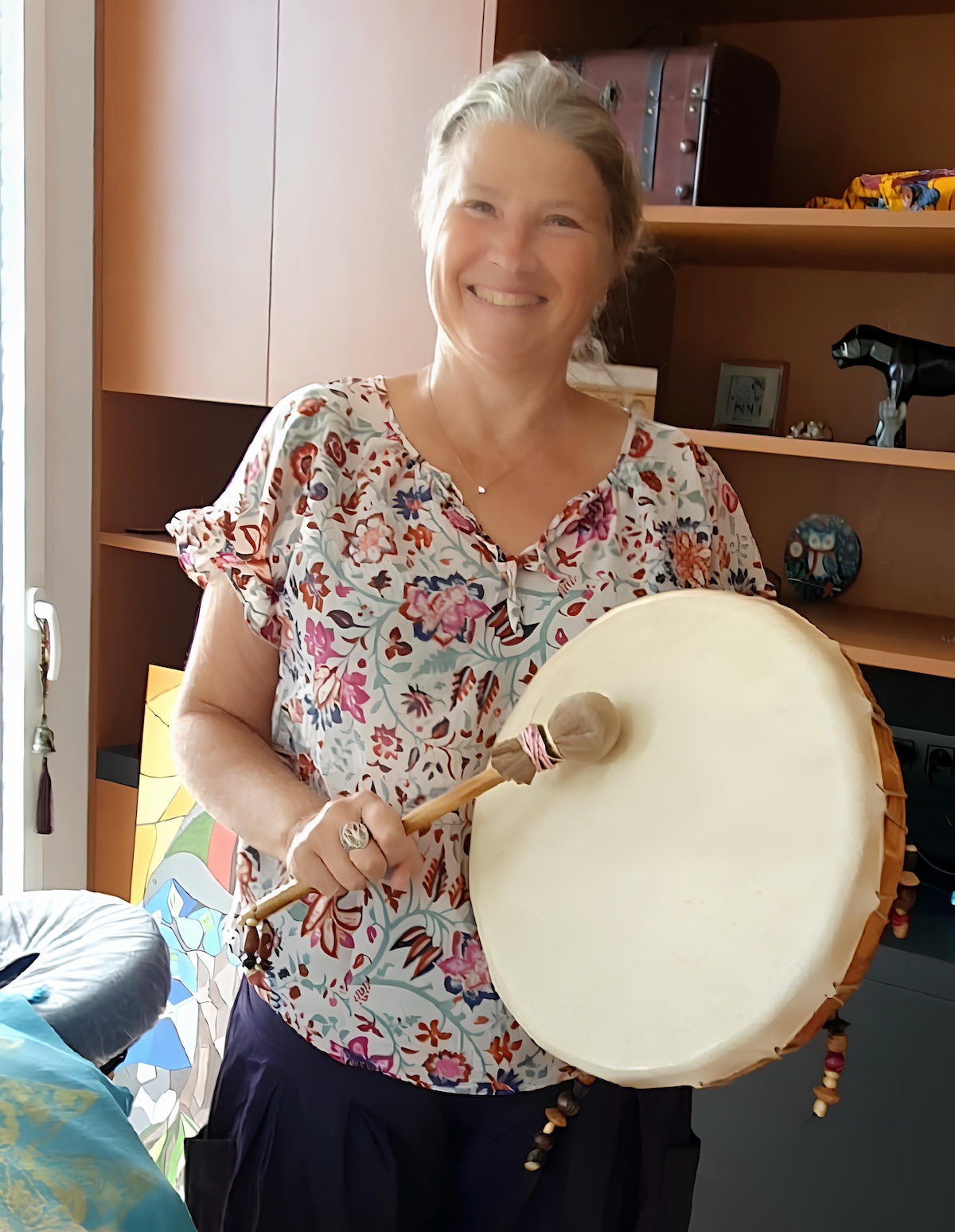 Chrystelle Dugimont with tambour