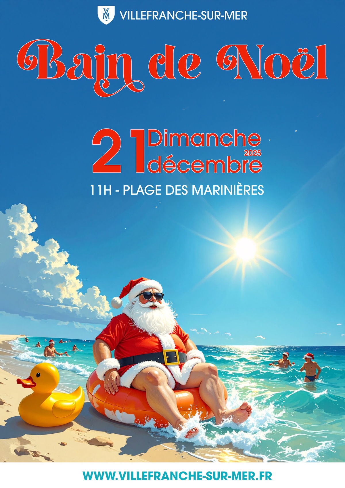 Bain de Noël Villefranche-sur-Mer