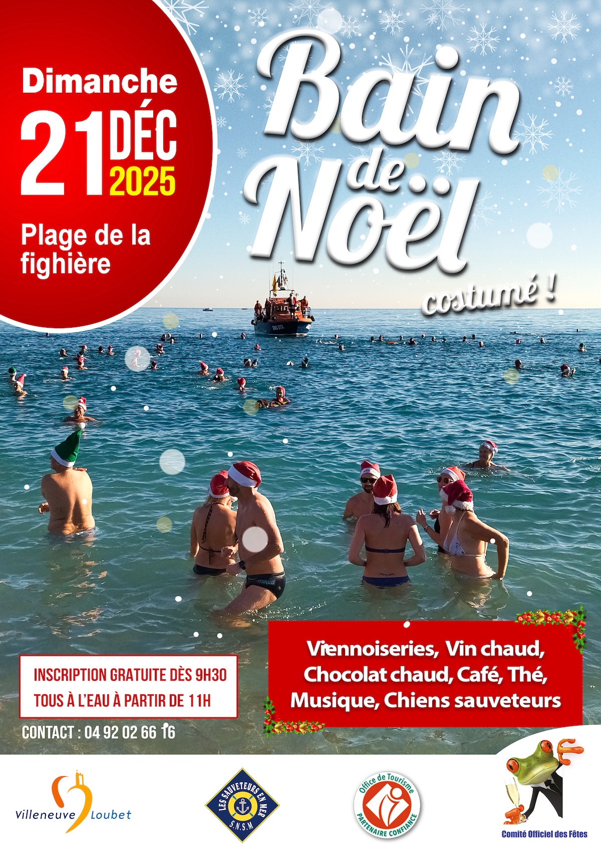Bain de Noël Villeneuve-Loubet