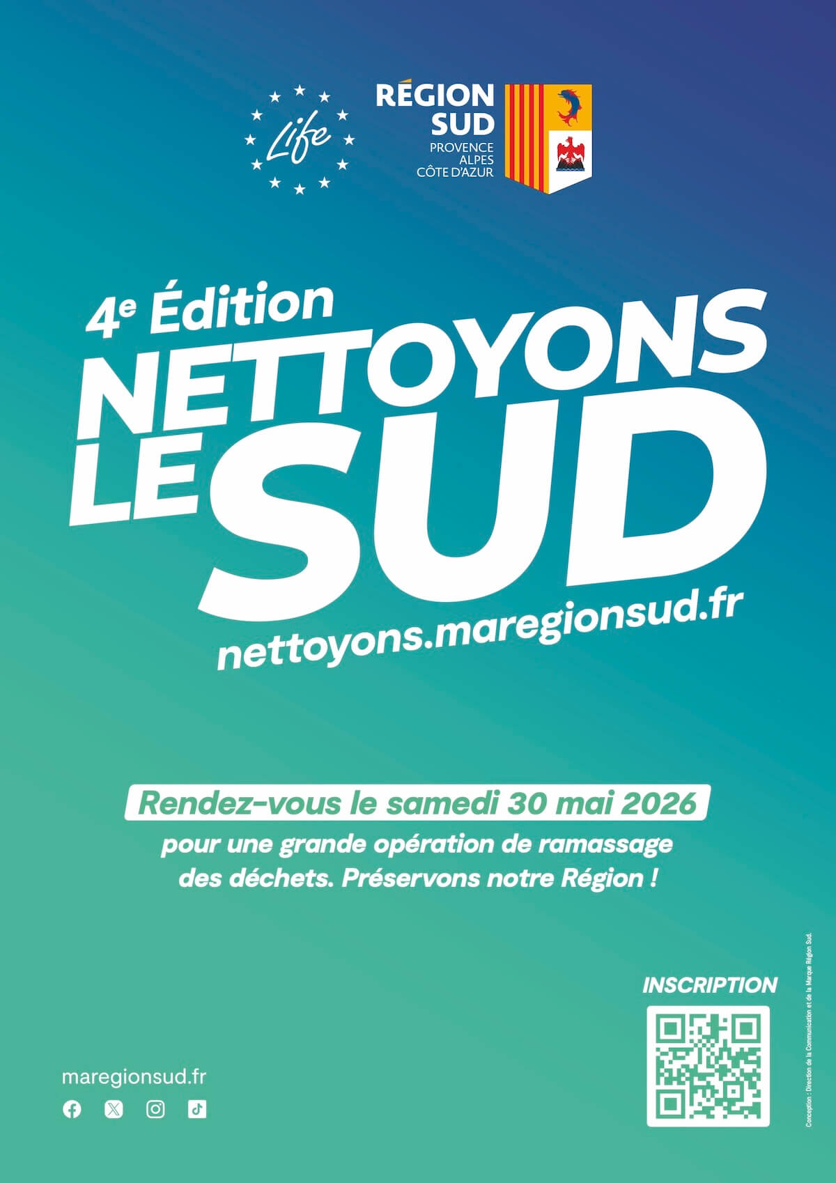 Nettoyons le Sud 2026 poster - courtesy Région Sud