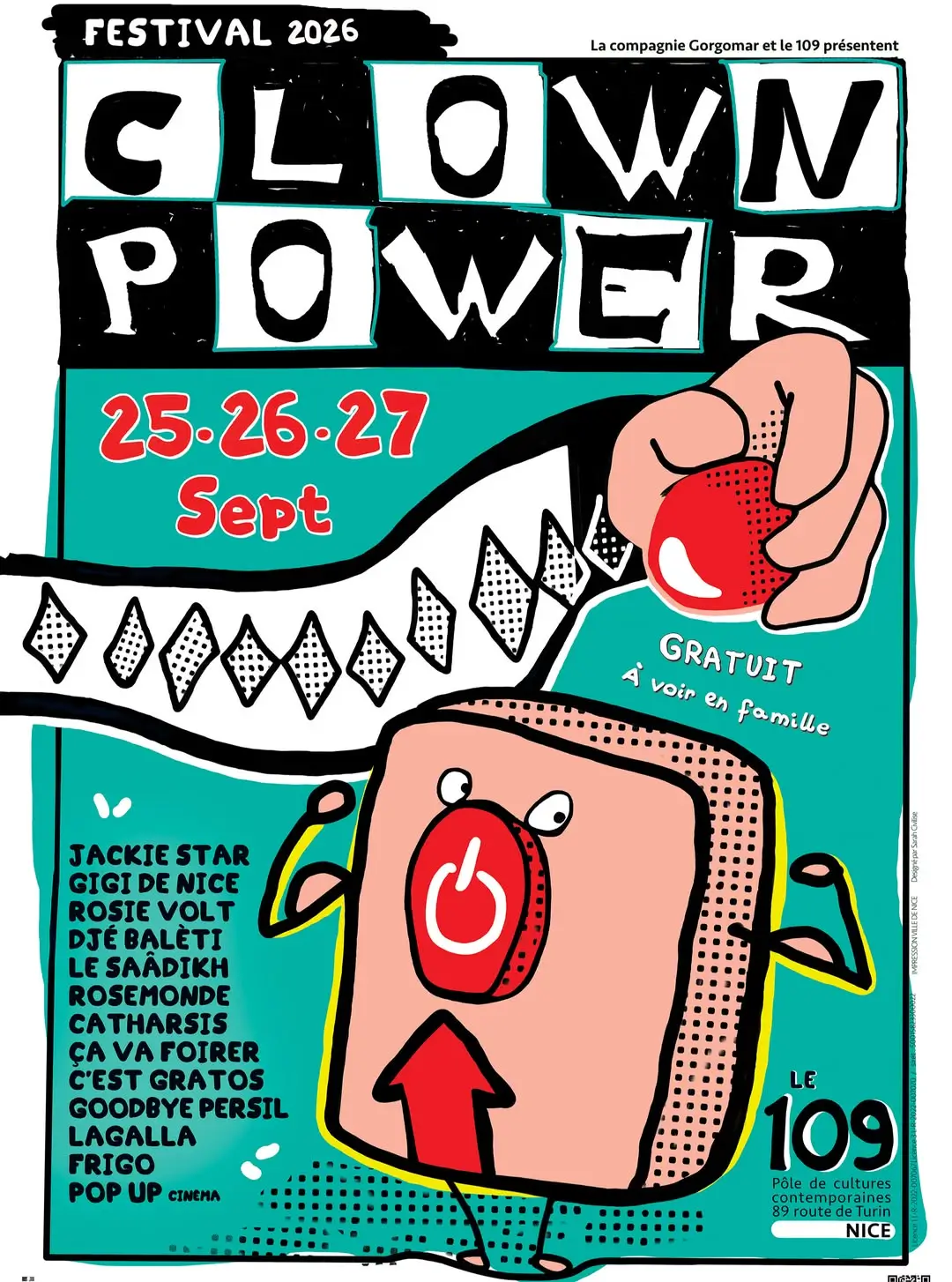 Affiche Clown Power 2026 in Nice