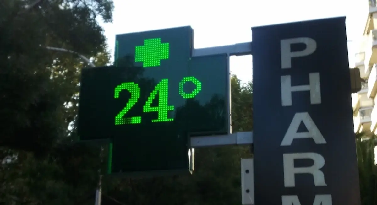 External temperature Nice 24º