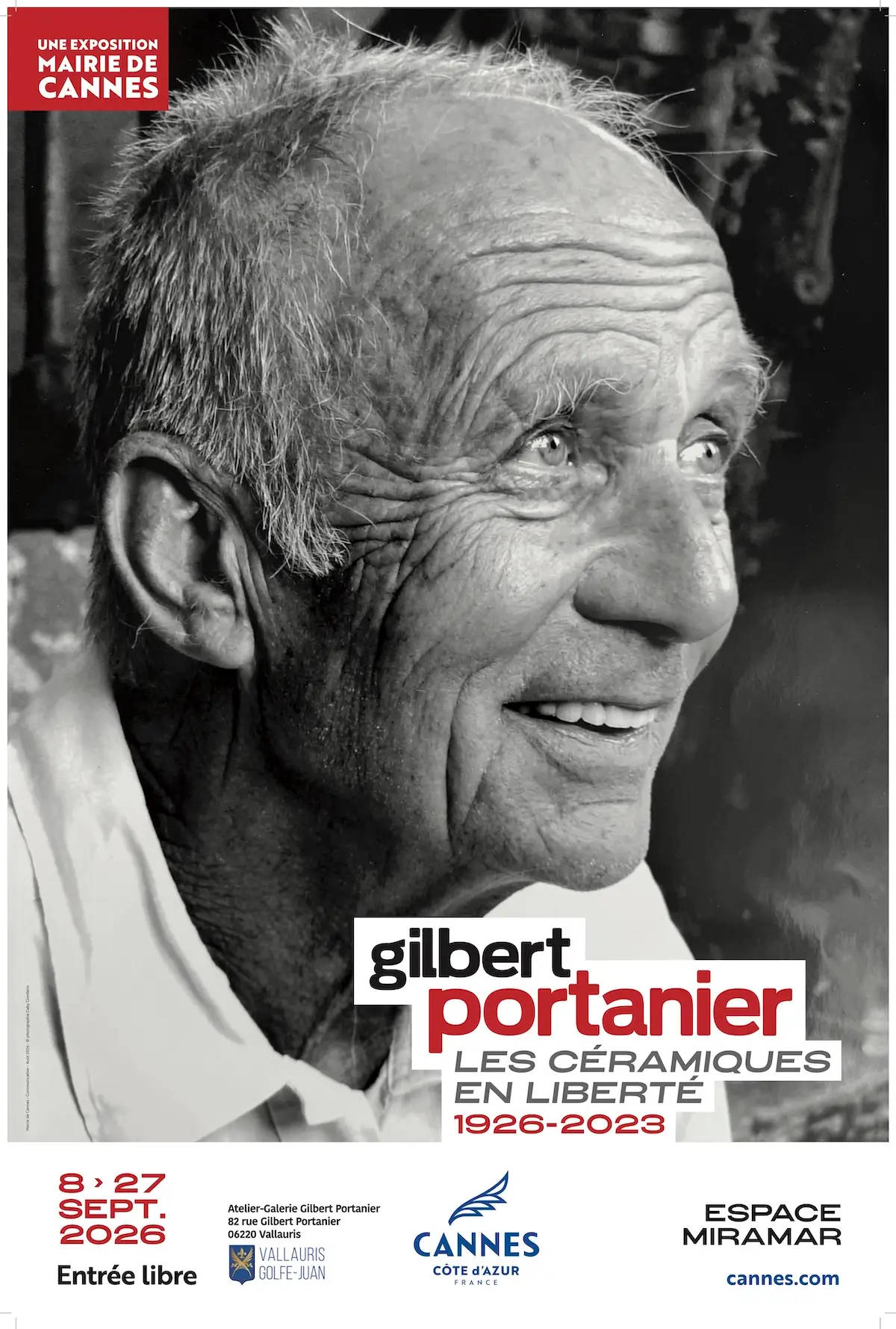 Affiche - Exposition Gilbert Portanier, 100 ans