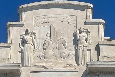 Palais de la Méditerranée frieze - photo by anthemion Tours