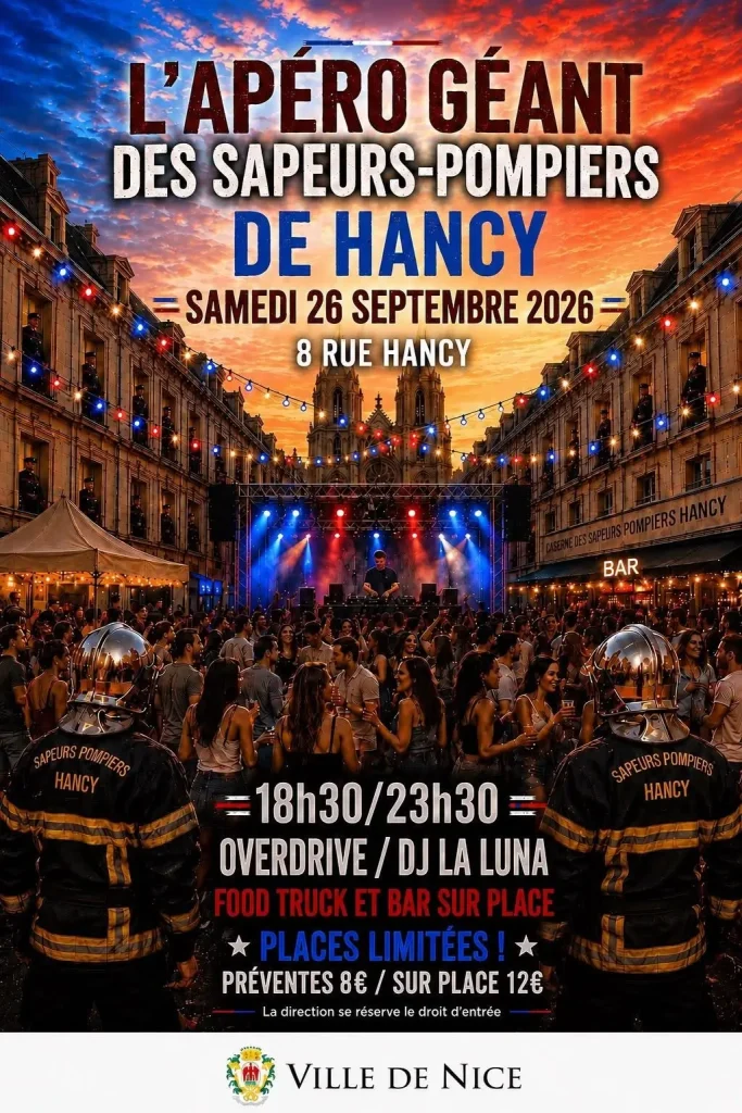 Apéro géant des Pompiers Hancy in Nice